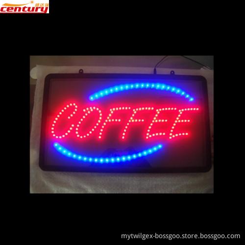wholesale china factory price coffee animated led sign